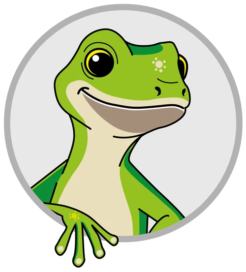 Comiczeichnung eines Lizards der aus einem Loch herausschaut.